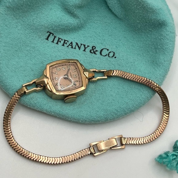 Vintage Tiffany & Co. 14K Rose Gold Snake Link Ladies Watch - Picture 2 of 10